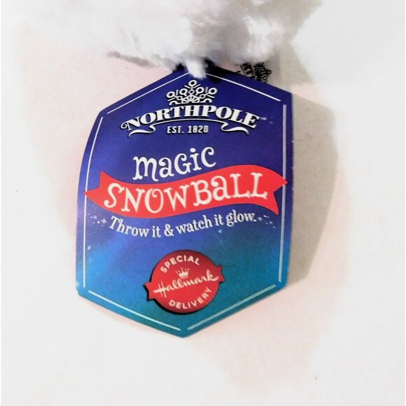 Hallmark Northpole Magic Snowball White Plush Non-working New with Tags - Picture 4 of 5